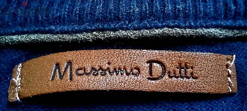 بلوفر رجالى خفيف Massimo dutti /اللون كحلى غامق/ XL من القطن و الكشمير 1