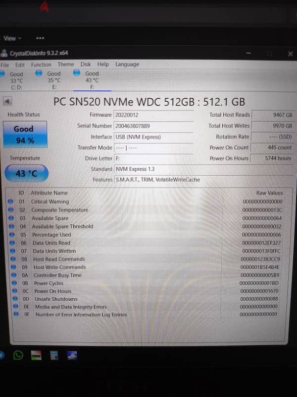 SSD hard 512 2