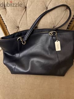 original coach hand bag dark blue 0