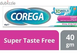 corega super taste free 40 gr denture fixing cream 0