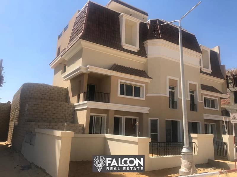 Town House S Villa With 42% cash discount,with a Prime view, on Central Park direct on Suez Road, in butterfly, in front of Madinaty Craft Zone 3