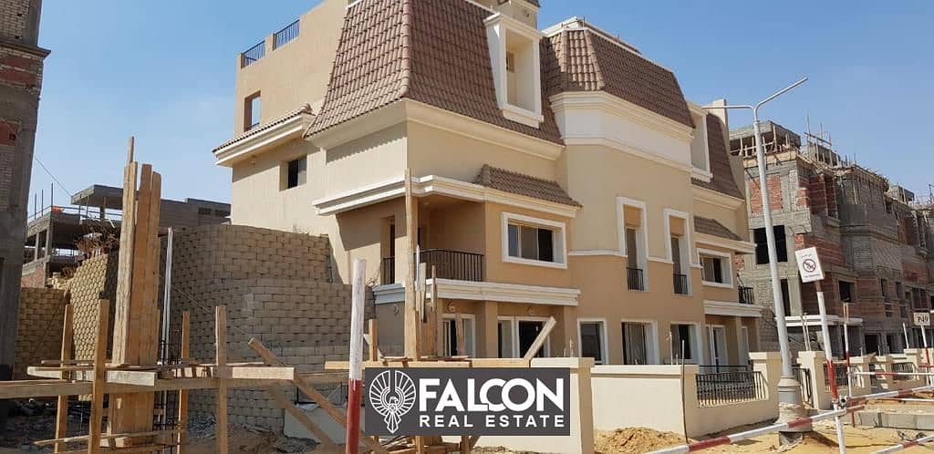 Town House S Villa With 42% cash discount,with a Prime view, on Central Park direct on Suez Road, in butterfly, in front of Madinaty Craft Zone 10