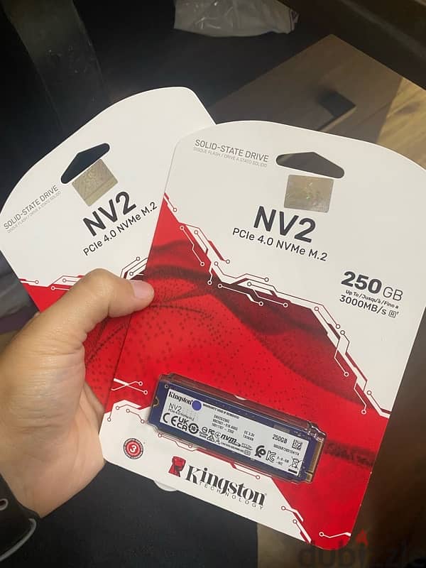 2 nvme nv2 - ssd m. 2 - kingston - 250gb جديد متبرشم 1