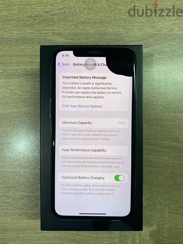 iPhone 11 Pro 256 Battery 72% Service  Model N 3