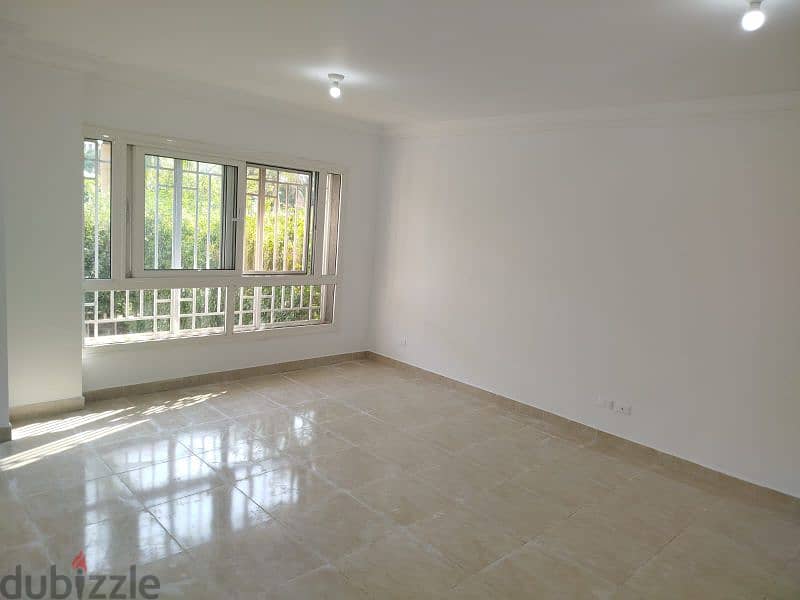 شقةإيجار ١٢٠م ارضي بحديقه في مدينتي apartment for rent in Madinaty120m 0