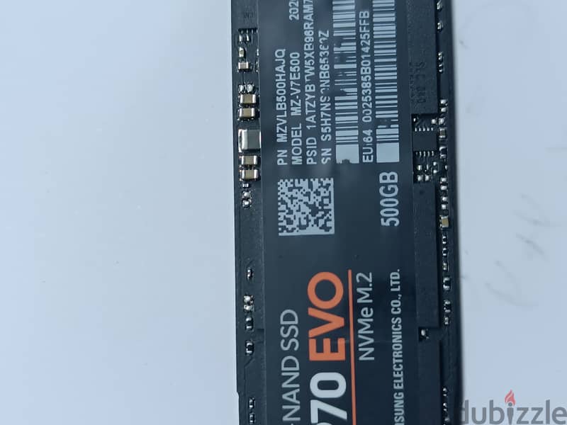 Ssd nvme samsung 970 evo 500gb 0