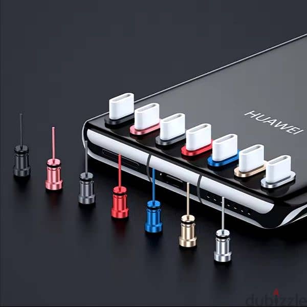 Metal anti-dust plug for type C ports  & Anti-dust 3.5mm earphone plug 1