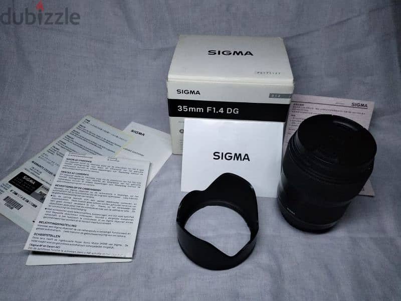 Lens 35 sigma art for canon as new  with box 5