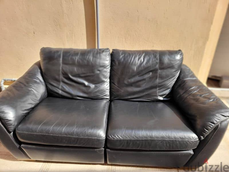 Natural leather sofa for sale. 0