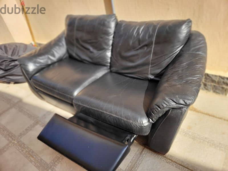 Natural leather sofa for sale. 1