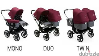 bugaboo donkey twin stroller افضل سترولر لطفلين معاً و التوأم 0