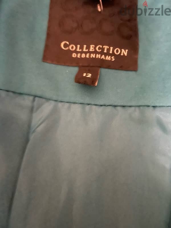 blue knee lenght Debenhams coat size 12 from uk 2