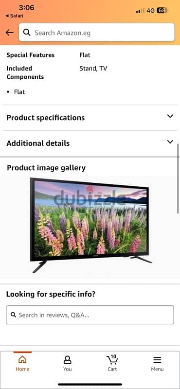 samsung smart tv led 58 inch Sires 5 model 5200‎شاشة سامسون بوصة س 6