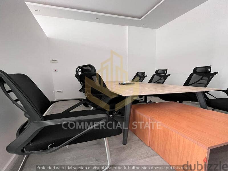 Furnished Office at Leven Square for Rent 114m-مكتب مفروش للايجار 1