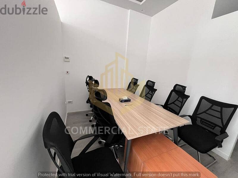 Furnished Office at Leven Square for Rent 114m-مكتب مفروش للايجار 2