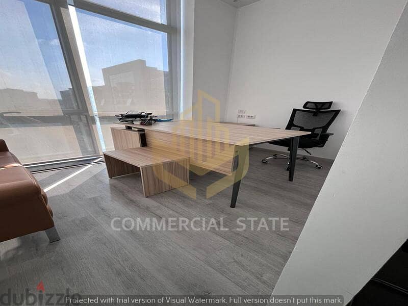 Furnished Office at Leven Square for Rent 114m-مكتب مفروش للايجار 8