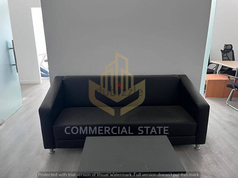 Furnished Office at Leven Square for Rent 114m-مكتب مفروش للايجار 9