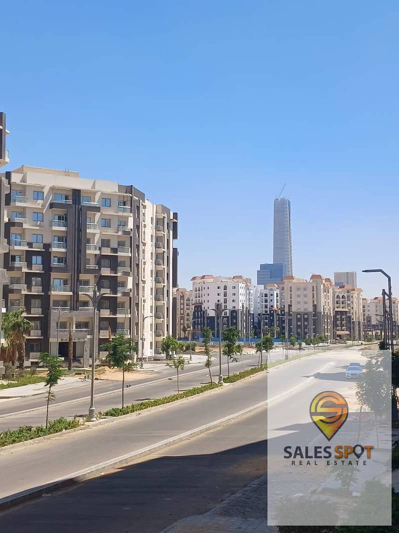 Apartment ready for inspection 134m repeated floor view on garden fully finished ultra super in Al Maqsad Al Maqsad Compound in the Administrative Cap 0