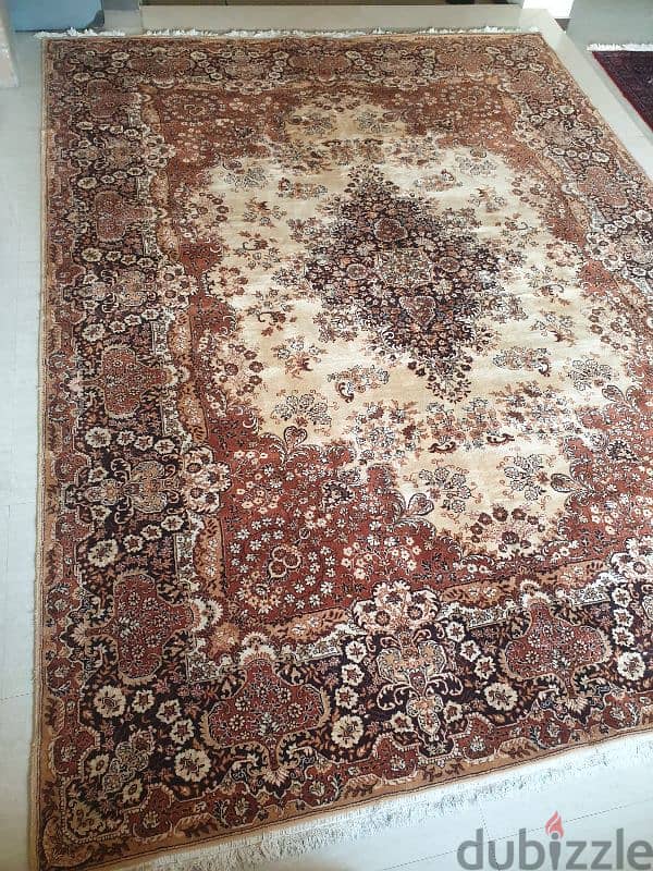 Carpet 4x3 m, natural pure wool سجادة صوف طبيعي ٤*٣ متر 1