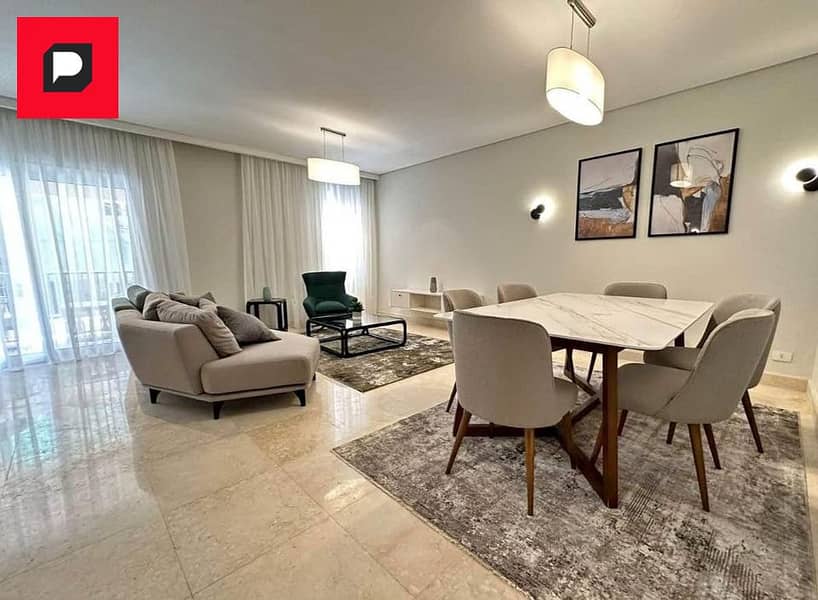 Apartment for sale in The Crest Compound Fifth Settlement next to Rehab and the American University fully finished with a panoramic view landscape 9