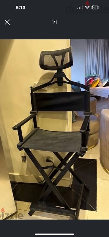 makeup chair with headrest 0