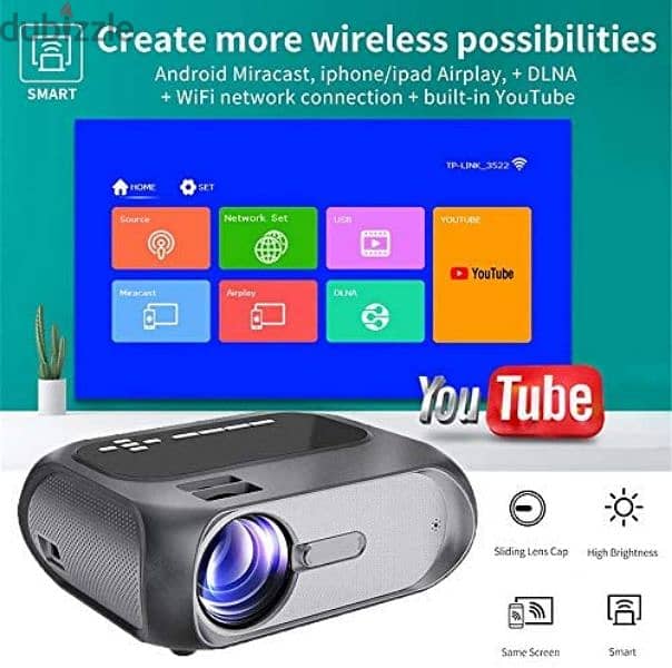 Projector بروجيكتور T7 1080p FHD 0