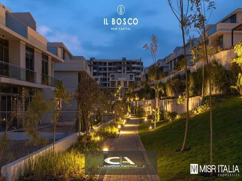 شقه للبيع 3 غرف بدون مقدم 0% استلام فوري في قلب العاصه الادارة مع مصر ايطاليا - البوسكو | IL Bosco 19