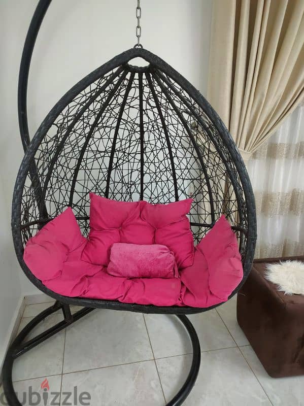 Outdoor rattan swing for garden and balcony and others for two persons 0