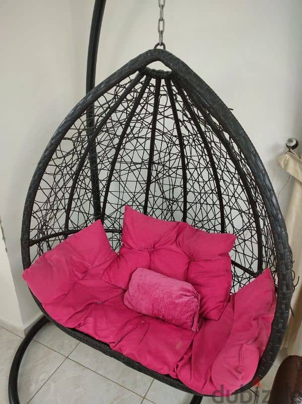 Outdoor rattan swing for garden and balcony and others for two persons 3