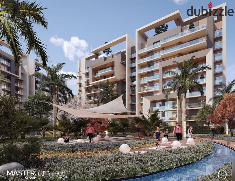 Own an apartment for sale, , at launch price, and benefit from the price difference in City Oval Compound, at a price of 20,000 EGP per square m 0