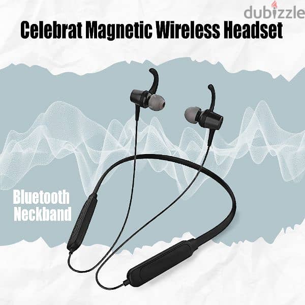 Celebrat magnetic wireless headset Bluetooth neckband 0