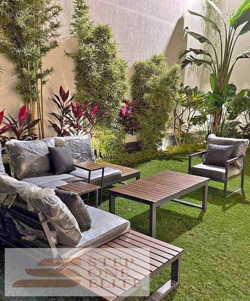 Studio with private garden in (Taj City Compound) for sale in installments - New Cairo 0