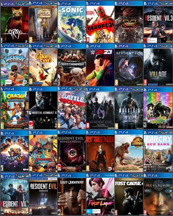 دلوقتى اختار براحتك 10 العاب ps4 أو Games VR ب 400ج . ومتاح التوصيل 2