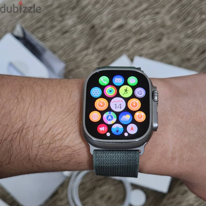 Apple Watch Ultra 1 للبيع - كالجديدة تمامًا مع جميع الملحقات والفاتور 17