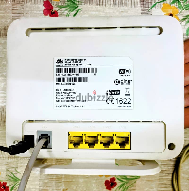 راوتر هواوي HG630V2 مفتوح جميع الشركات VDSL2  سرعات عاليه  300Mbit/s 1