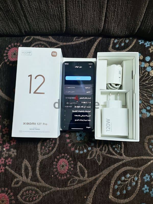 Xiaomi Mi 12t pro 256/12 كل مشتملاته كسر زيرو كسر فالظهر متركبله اسكين 1