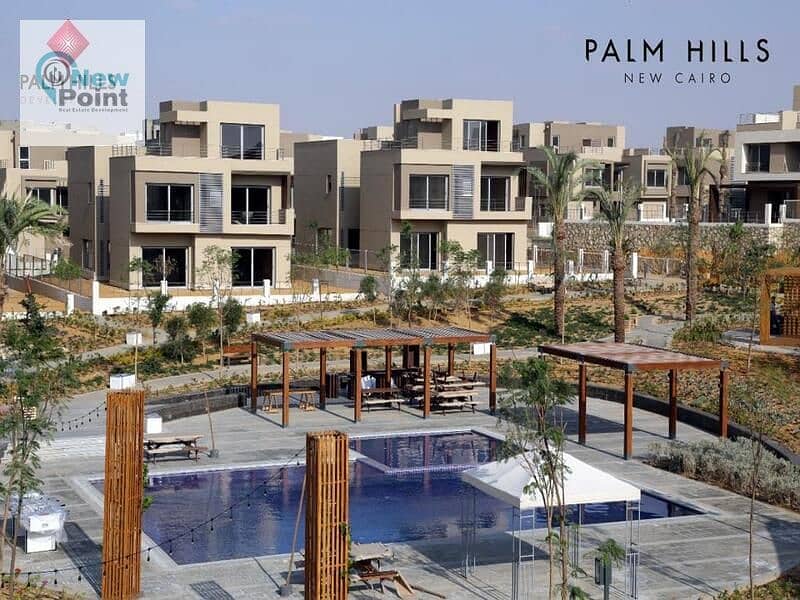 تاون هاوس متشطب بالكامل الترا سوبر لوكس فى كمبوند بالم هيلز Palm hills New Cairo 0