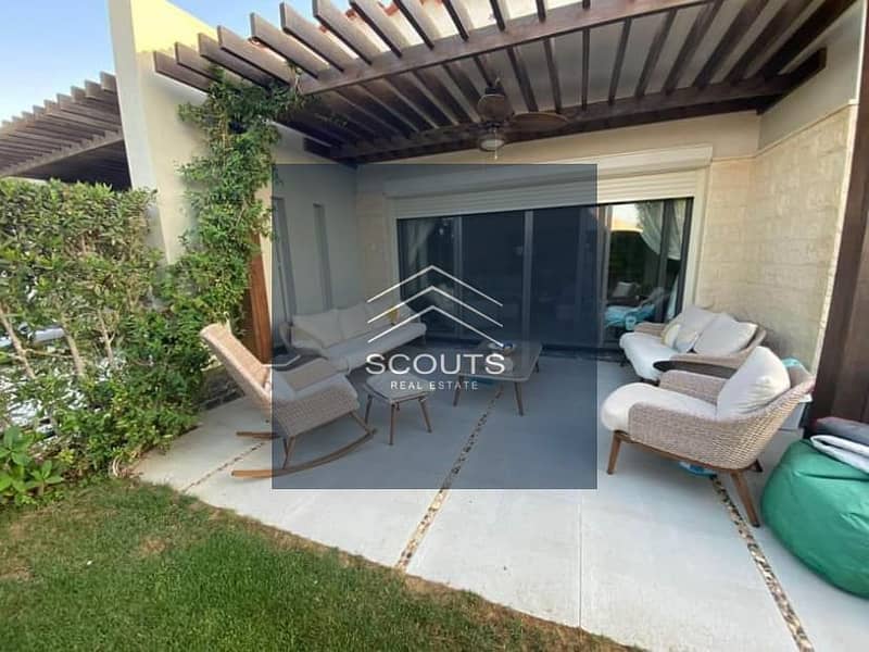 Immediate delivery chalet for sale in La Vista Gardens, 3 rooms, sea view, overlooking the sea and the mountain in Ain Sokhna La Vista Gardens, Ain So 2