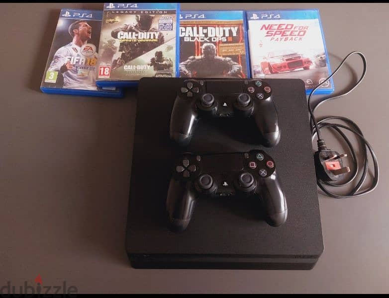 ps4 slim 1tb with 2 controllers 0