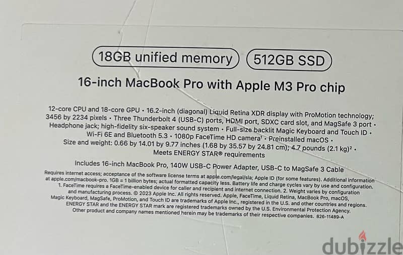 macbook m3 pro 16 inch 18gb 512g new 1