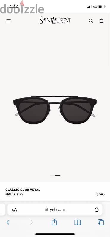 Saint Laurent CLASSIC SL 28 METAL MAT BLACK for sale 1