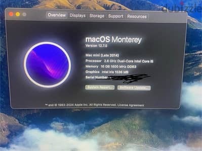 mac mini 2014  - 265/16 GB