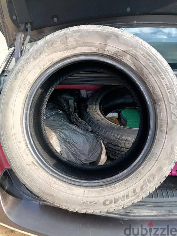 2 tyre's used for sale 205 60R16 3