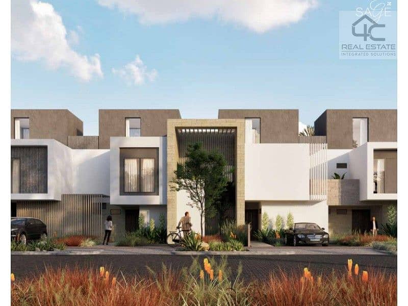 With the best down payment and installments  4 bedroom middle townhouse fully finished in the best location in Zed East Delivery 2027 full services 0