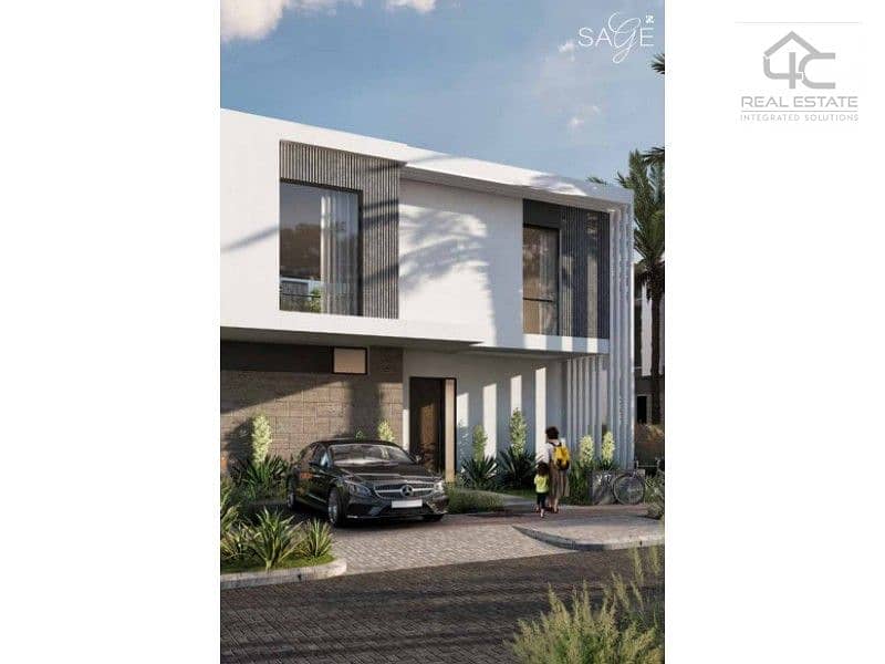 With the best down payment and installments  4 bedroom middle townhouse fully finished in the best location in Zed East Delivery 2027 full services 6