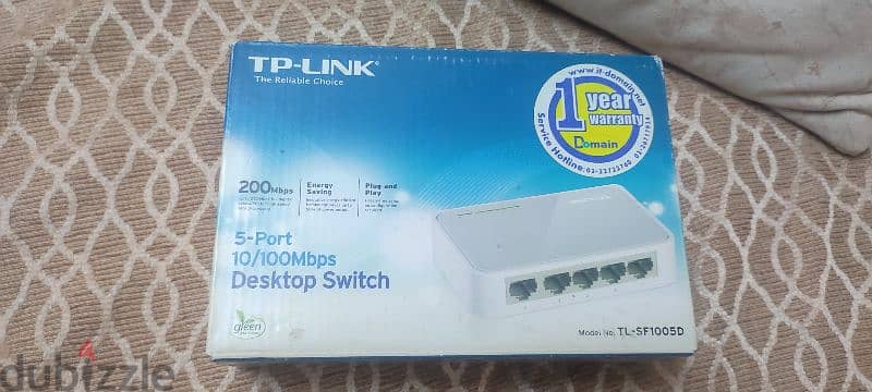 سويتش TP-Link استعمال مره واحده فقط و كامل بالعلبه و الشاحن 2