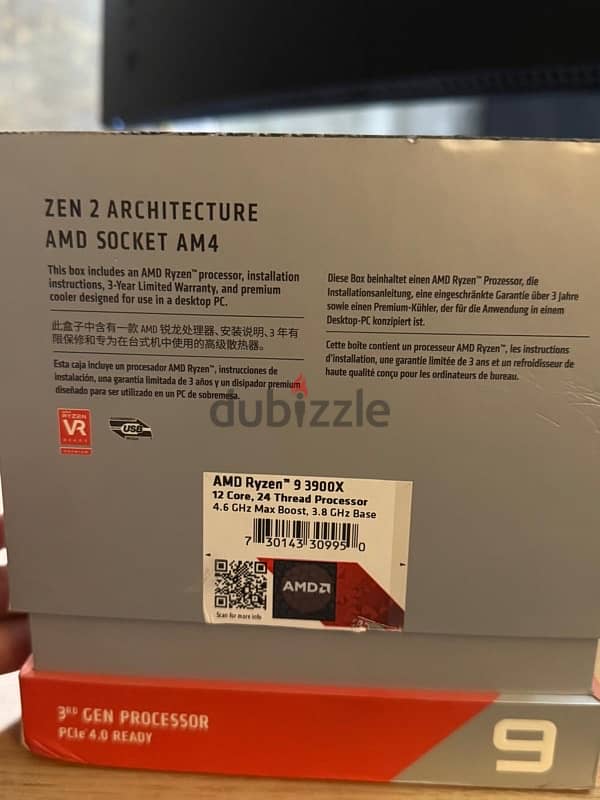 AMD Ryzen 9 3900X 12 Core, 24 Thread Base 3