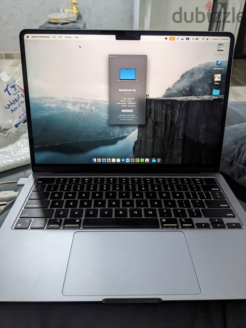 M2 macbook air 256 gb 13 inch like new 2