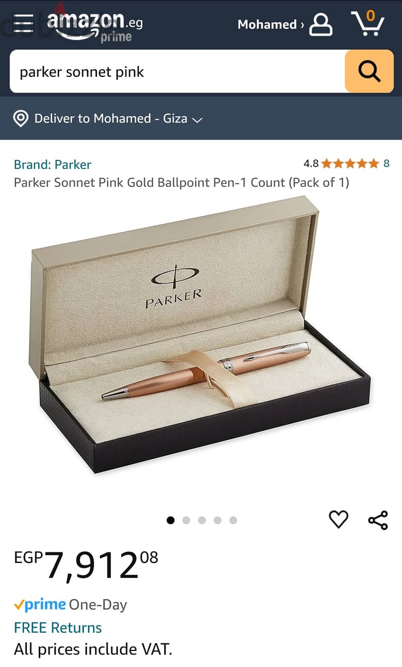 Parker Sonnet Pink Gold Ballpoint Pen 1