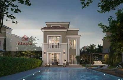 big villa for sale with big garden 259m 5BD with 5% DP with installments and lowest DP directly on Amal axes in mostakble city (the butterfly)tag city 0